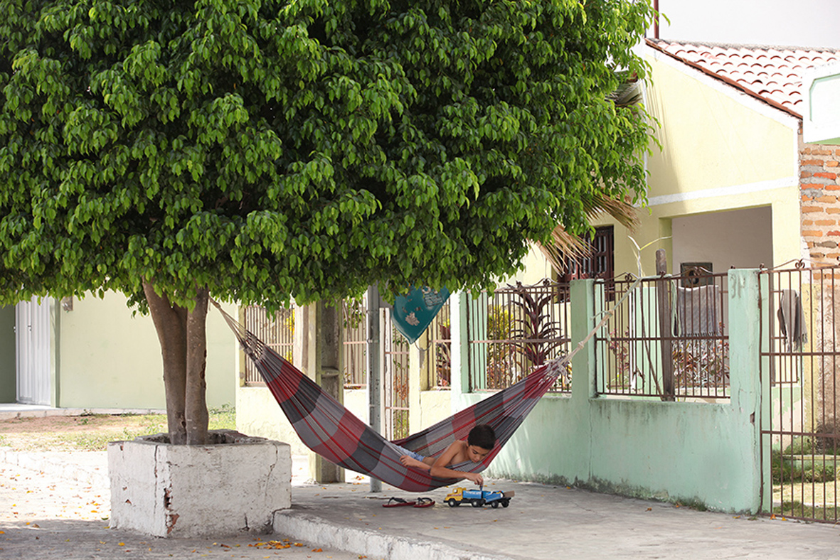 Rede sob ficus em Tacaratu (PE)